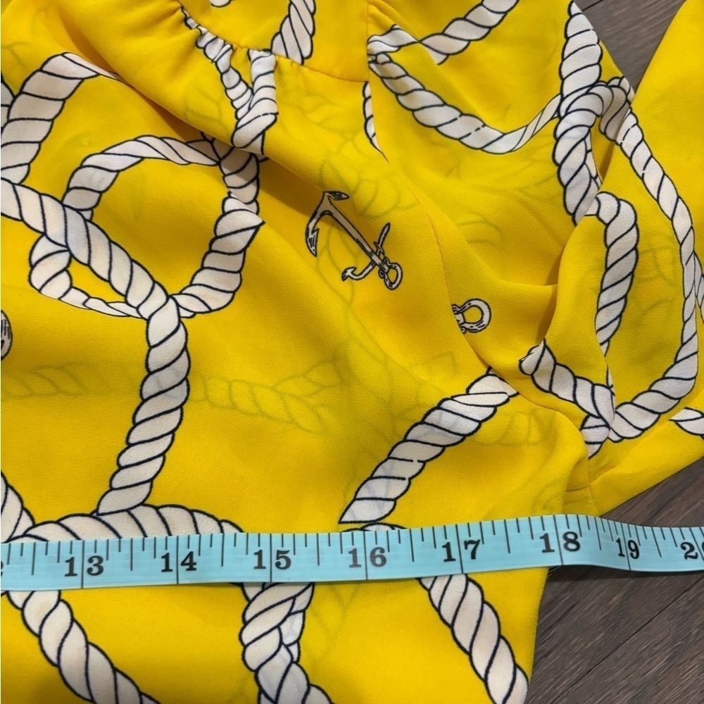 Cabi #5707 Reef Knot Blouse. Yellow Size small - Picture 7 of 9